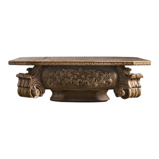 Gilded, Baroque French-Style, Solid Wood Coffee Table For Sale