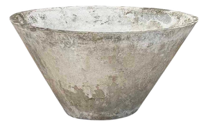 1960s Large 22" Diam. 11.6" Tall Tapered Concrete W. Guhl Planter A+ Patina