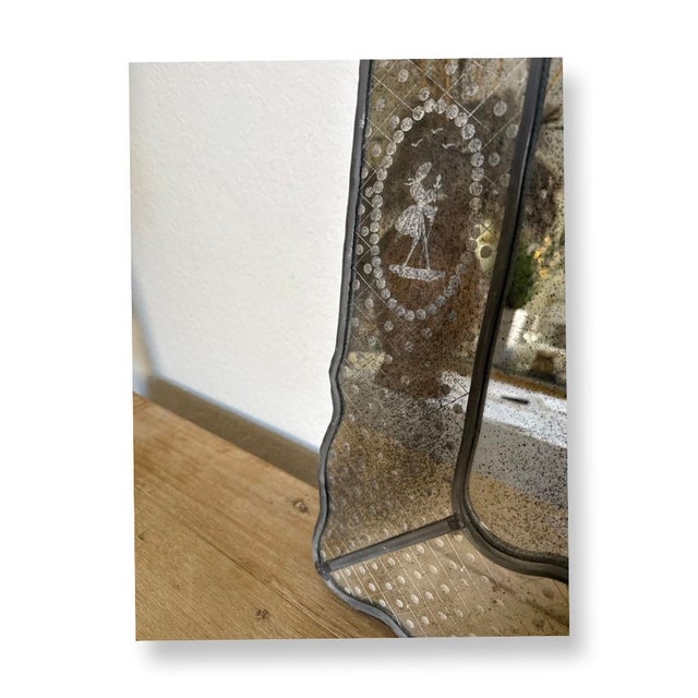 Late 18th Century Antique Italian Venetian Mirror From the 18th Century. For Sale - Image 5 of 6
