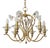 Swedish Modern Scandinavian Chandelier in Brass & Glass with Prisms, 1940s For Sale
