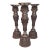 Late 20th Century Ornate Maitland-Smith Hand-Carved Candle Holders ~ Set of 3 For Sale