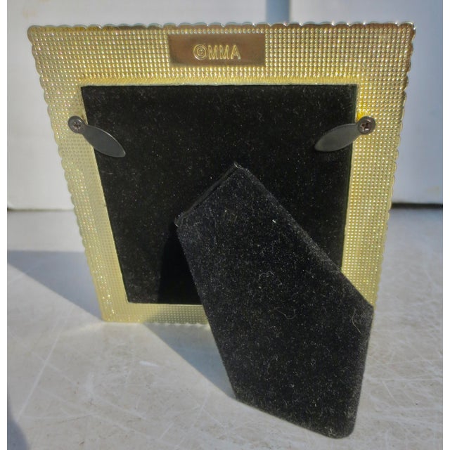 Late 20th Century Museum of Modern Art Brass and Enamel Photo Frame For Sale - Image 5 of 5