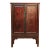 Antique Painted Medallions Red Lacquer Tall Cabinet For Sale