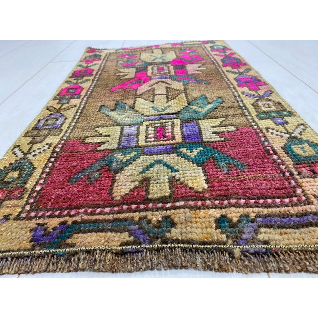Turkish Vintage Minimalist Rug For Sale - Image 3 of 5
