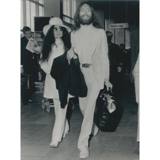 John Lennon and Yoko Ono, 1970s, Black and White Photograph For Sale