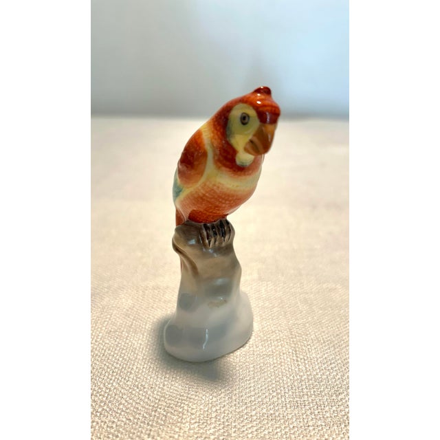 Mid 20th Century MCM Herend Hungarian Porcelain Hand Painted Parrot For Sale - Image 5 of 8