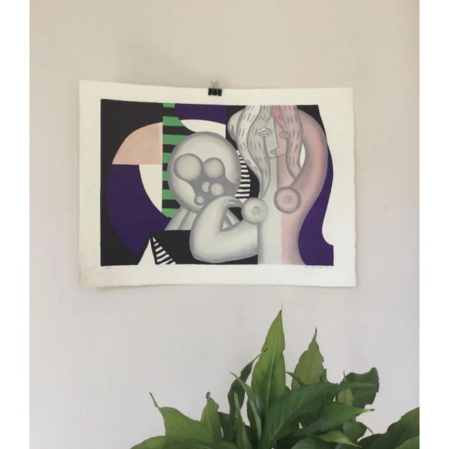 Yves Faucheur, Composition, 1974, Original Lithograph For Sale - Image 5 of 6