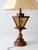 Vintage Mediterranean Revival Amber Glass Table Lamp For Sale - Image 6 of 14