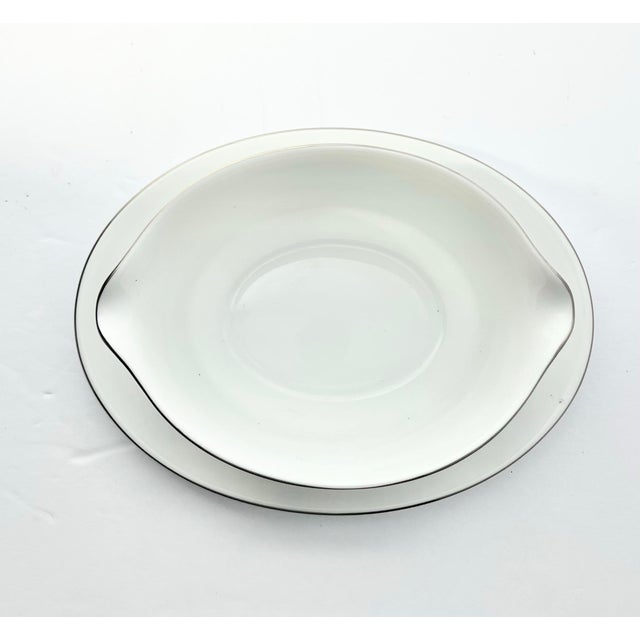 Noritake 1980s Noritake “Ranier” 3-Piece Bone China Dinnerware Serving Hostess Set For Sale - Image 4 of 10