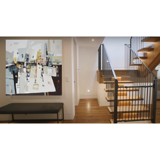 Subjective Industrial Landscape. Original Modern Hand Painting For Sale - Image 6 of 10