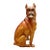 Italian Terracotta Boxer Dog Statue c.1960s For Sale