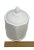 Mid 20th Century Harvest Milk Glass by Colony White Octagonal Shape Lidded Canister With Grapes Design For Sale - Image 11 of 13