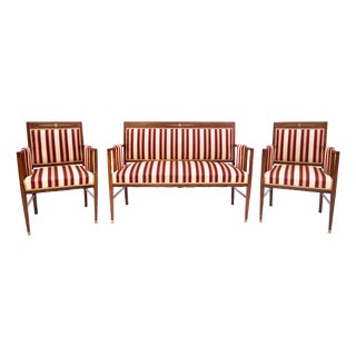 Antique Walnut Salon, 1890, Set of 3 For Sale