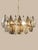 Mid-Century Modern Italian Poliedri Chandelier, 56 Hand-Blown Clear & Smoked Glass Elements, Brass Frame, 1970s Style For Sale - Image 3 of 4