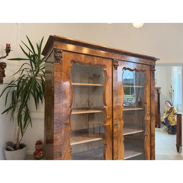 Biedermeier Walnut Display Cabinet For Sale - Image 17 of 18