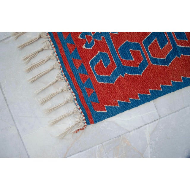 Vintage Hand-Woven Turkish Rug Super Fine Kilim Area Rug - 3'5" X 5'3" For Sale - Image 11 of 16