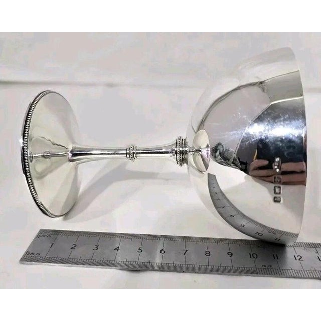 Antique Edwardian Sterling Silver Goblet from Marks & Cohen, Birmingham, 1908 For Sale - Image 15 of 18