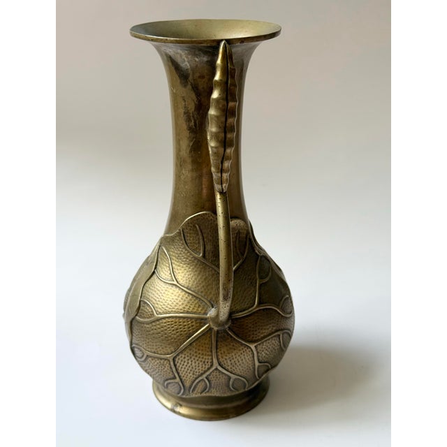 Art Nouveau Antique Japanese Studio Bronze Art Nouveau Vase, Meiji Period For Sale - Image 3 of 12