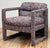 Textile Vintage Damask Upholstery Rounded Back Parsons Chair For Sale - Image 7 of 14