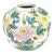Vintage L J Japan, Hand Painted Peonies on Porcelain Globular Vase For Sale