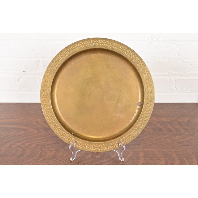 Tiffany Studios New York Bronze Doré Large Charger Plate or Tray With Decorative Border For Sale - Image 11 of 11
