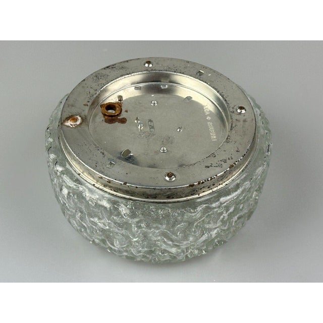 Glass & Metal Ceiling Lamp from Glashütte Limburg, Germany, 1970s For Sale - Image 6 of 15
