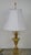 Mid-Century Modern Hollywood Regency Brass Table Lamp with Fabric Shade from Unbekannt, 1970s For Sale - Image 3 of 11