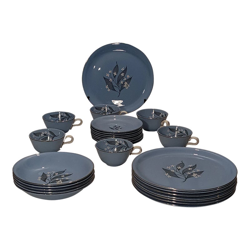 1950s Vintage Homer Laughlin Skystone Dinner Set- 27 Pieces