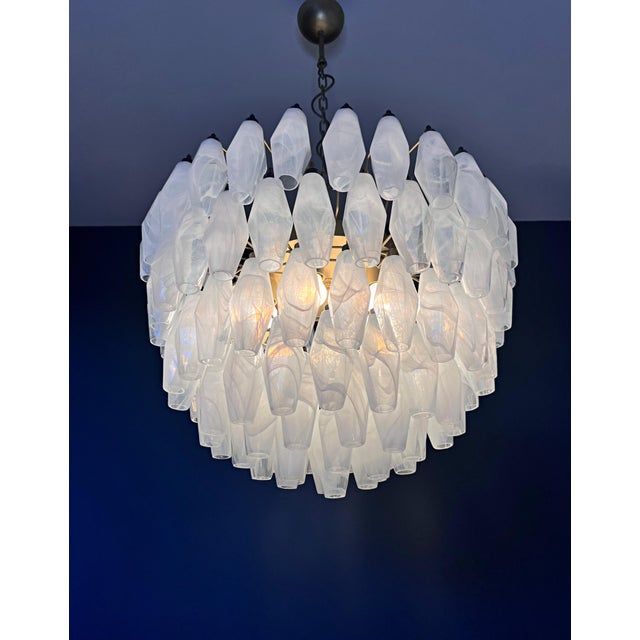 Vintage Murano Glass Candelier in White Alabaster, 1990 For Sale - Image 17 of 18