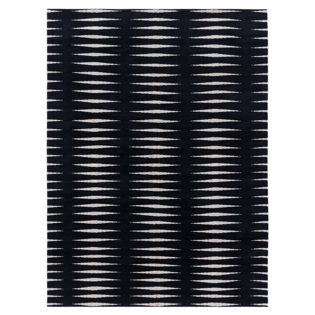 Modern ‘Skyline’ Rug – Hand-Knotted Wool and Silk by Doris Leslie Blau For Sale
