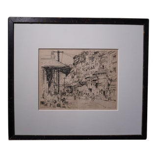 John William Winkler, Etching of San Francisco c.1920 For Sale