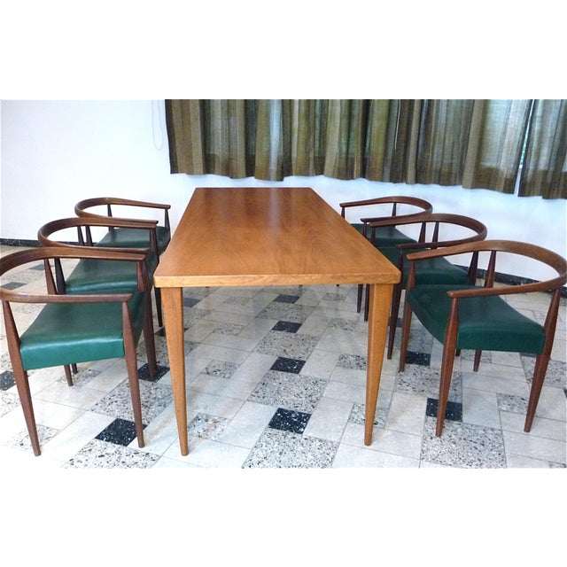 This very rare dining table was designed in 1958 by the famous Danish designer Nanna Ditzes for Poul Kold's Saværk,...