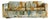 Velvet Tie-Dye Sofa, Attributed to Milo Baughman & Jack Larsen, 1960's For Sale