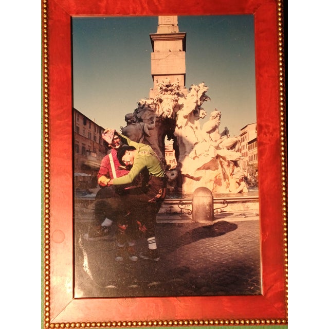 Q26 - "Fountains of Rome," artistic photographs by Silvia Zanini from 2000, 25 x 35 cm, briarwood frame with bronze-...