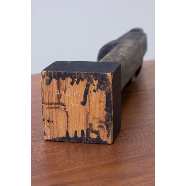 Black Swedish Modernist Wood Sculpture For Sale - Image 8 of 9