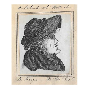 1820s English Double Portrait Drawing