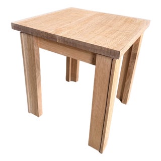 Still Horizon Handcrafted Quarter-Sawn White Oak Side Table For Sale