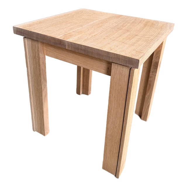 Still Horizon Handcrafted Quarter-Sawn White Oak Side Table For Sale