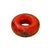 Asian Oriental Red Dragon Phoenix Graphic Donut Shape Container Box For Sale - Image 3 of 7