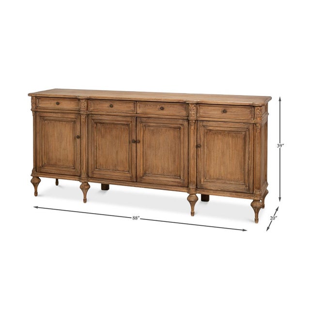 French Provincial Pine Buffet Sideboard For Sale - Image 11 of 11