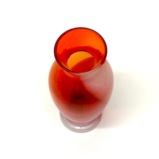 Red Hot & Orange Eclectic Glass Vase Curation - Group of 5 For Sale - Image 11 of 12
