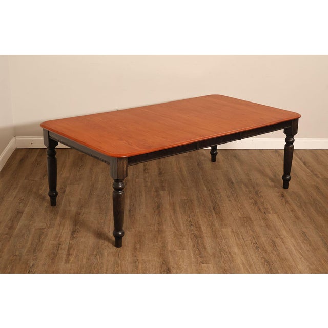 Farmhouse Farmhouse Style Oak Expandable Dining Table For Sale - Image 3 of 18