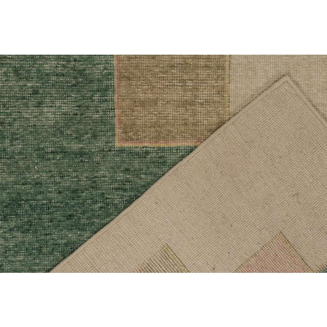 Rug & Kilim’s Oversized Piet Rug in Green and Taupe, 14x20 Chairish