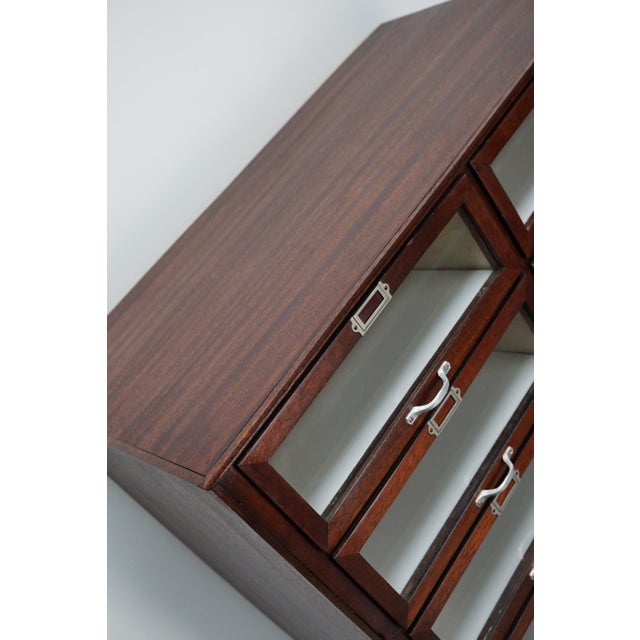 Vintage Dutch Mahogany Haberdashery Shop Cabinet, 1930s For Sale - Image 9 of 18