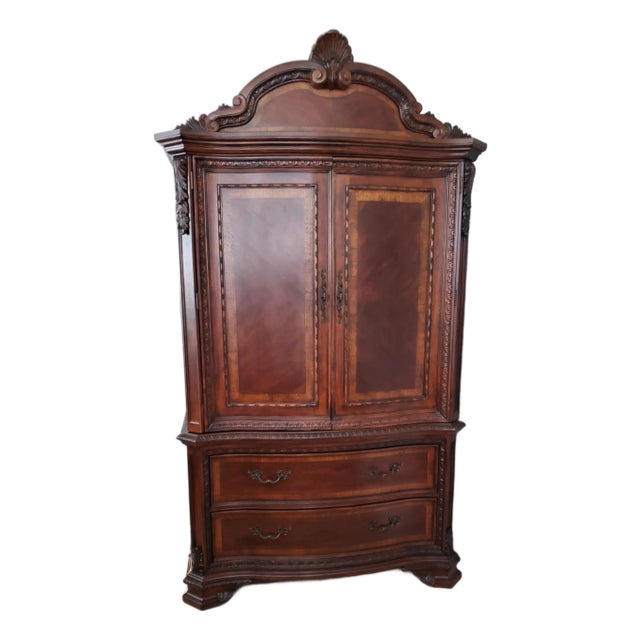 Wardrobe / Linen Closet / Clothes Armoire. Grand Bar / Media Center to hide television. Stunning, heirloom-quality armoire...