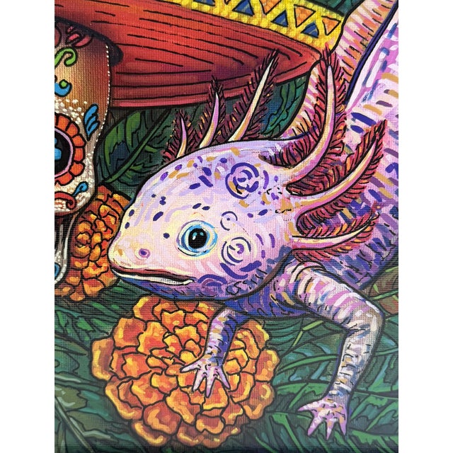 Ricardo Maya Contemporary Mexican Folk Art Día De Los Muertos Painting For Sale - Image 12 of 18