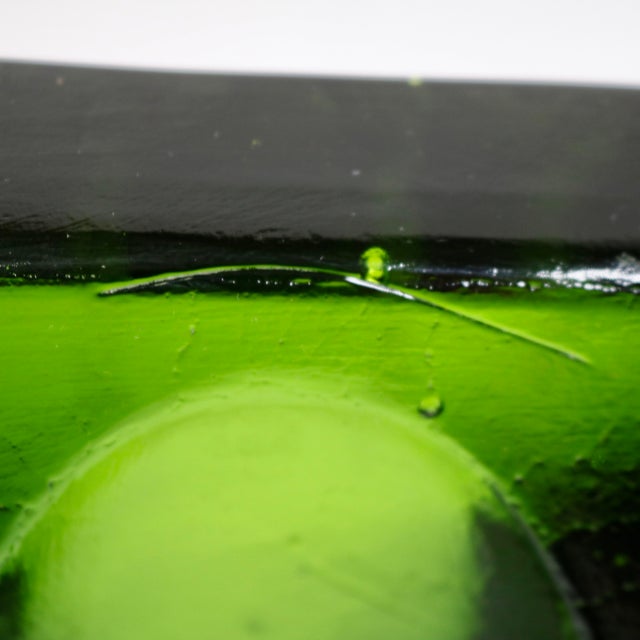 1960's Shovel Wedge Green Glass Bookends Attributed to Blenko by Wayne Husted-a Pair For Sale - Image 10 of 11