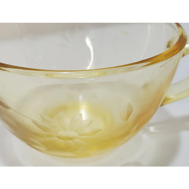 Yellow 1930 Lancaster Jubilee Yellow Cup and Saucer Set For Sale - Image 8 of 10