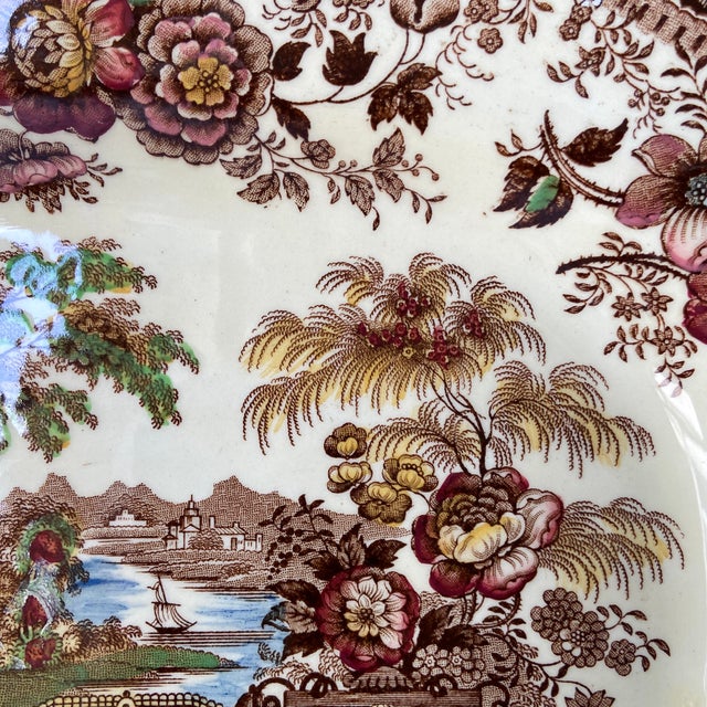 Brown Vintage Royal Staffordshire "Tonquin" Serving Platter by Clarice Cliff For Sale - Image 8 of 11