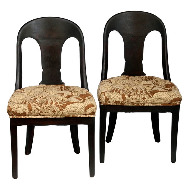 1910s Antique Biedermeier Wood Chairs, Pair For Sale - Image 5 of 8